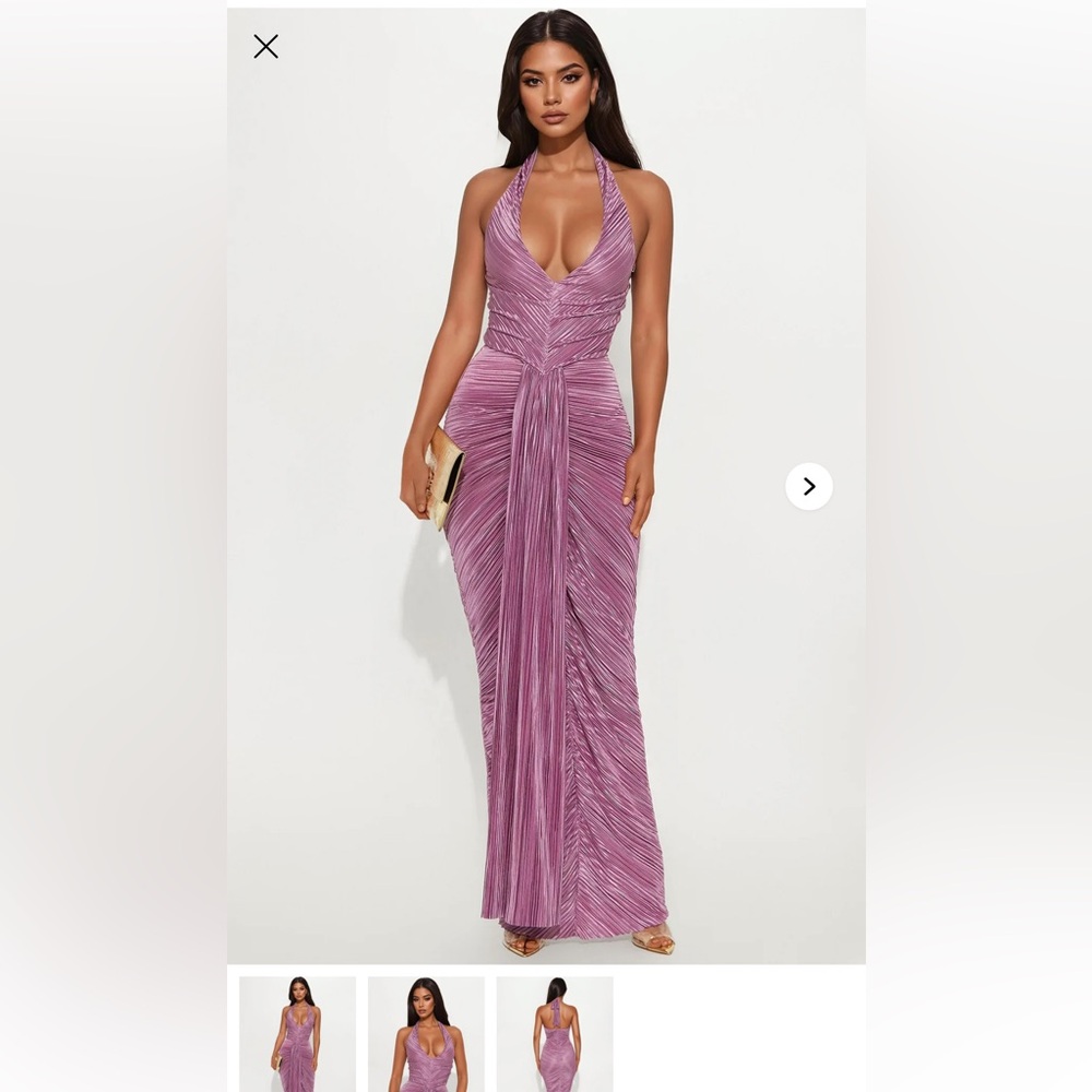 Fashion Nova One Shoulder Pink Dress